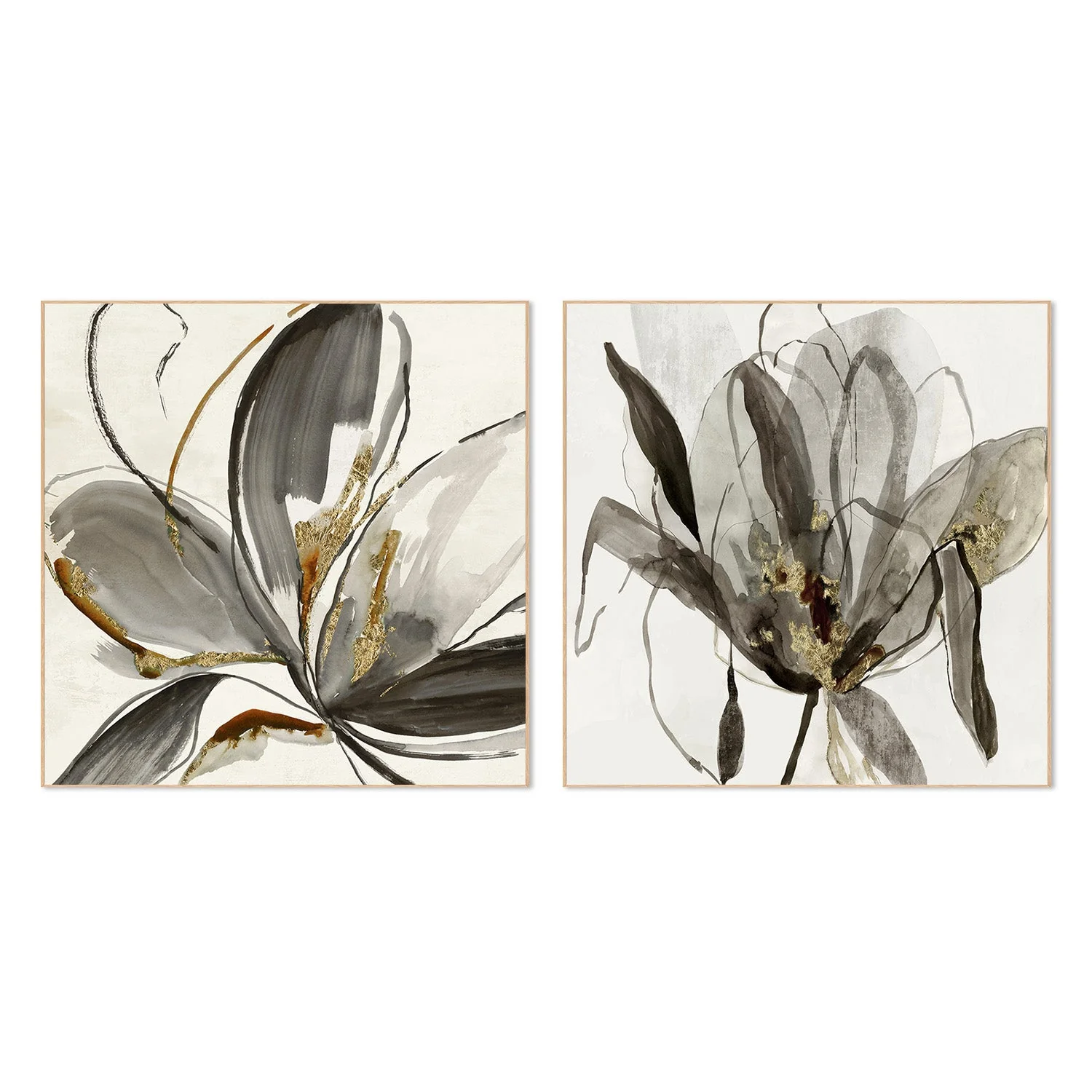Grey Glory & Charcoal In Bloom, Set Of 2 - Image 4