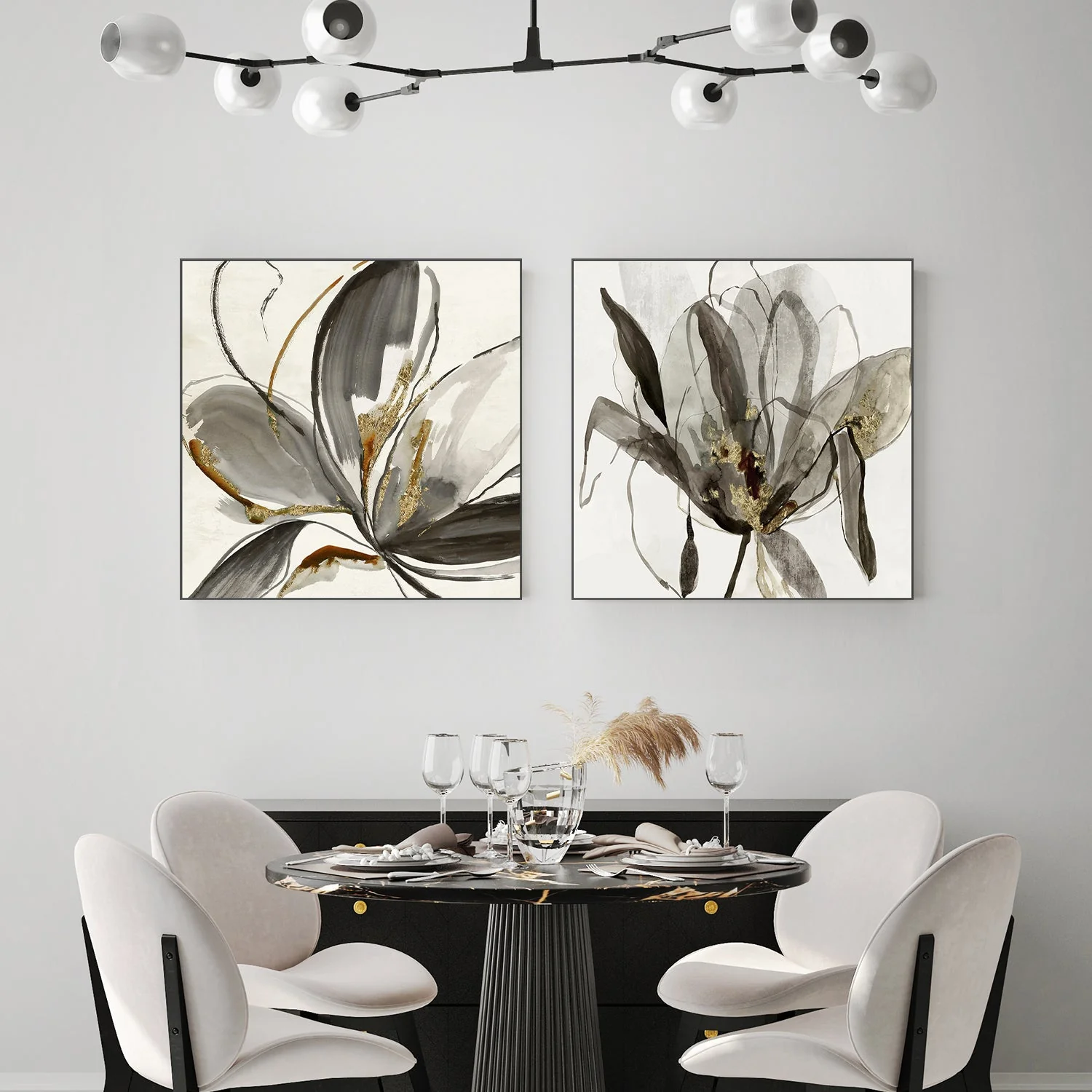 Grey Glory & Charcoal In Bloom, Set Of 2 - Image 7