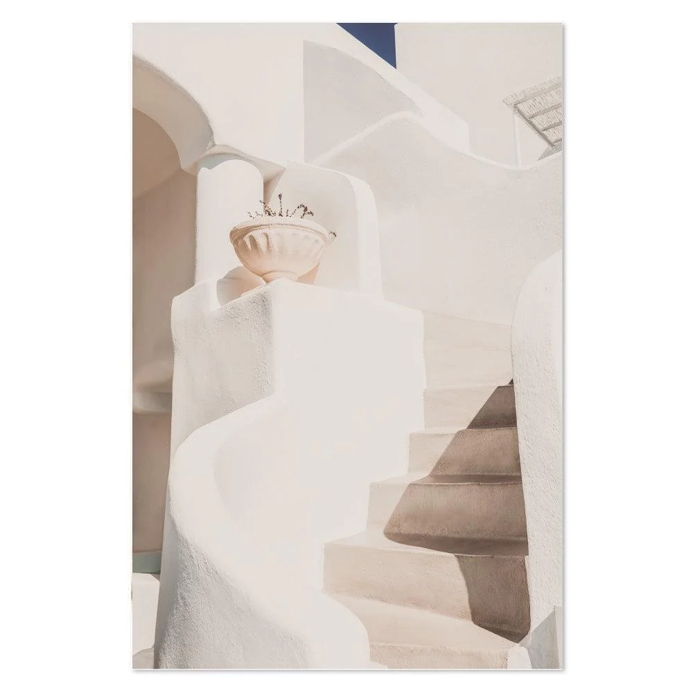 Handmade Pot And Plant, Santorini Architecture, Set Of 2 - Image 4