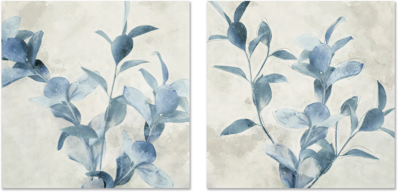 Harvest Blue Botanicals, Style A & B, Set of 2