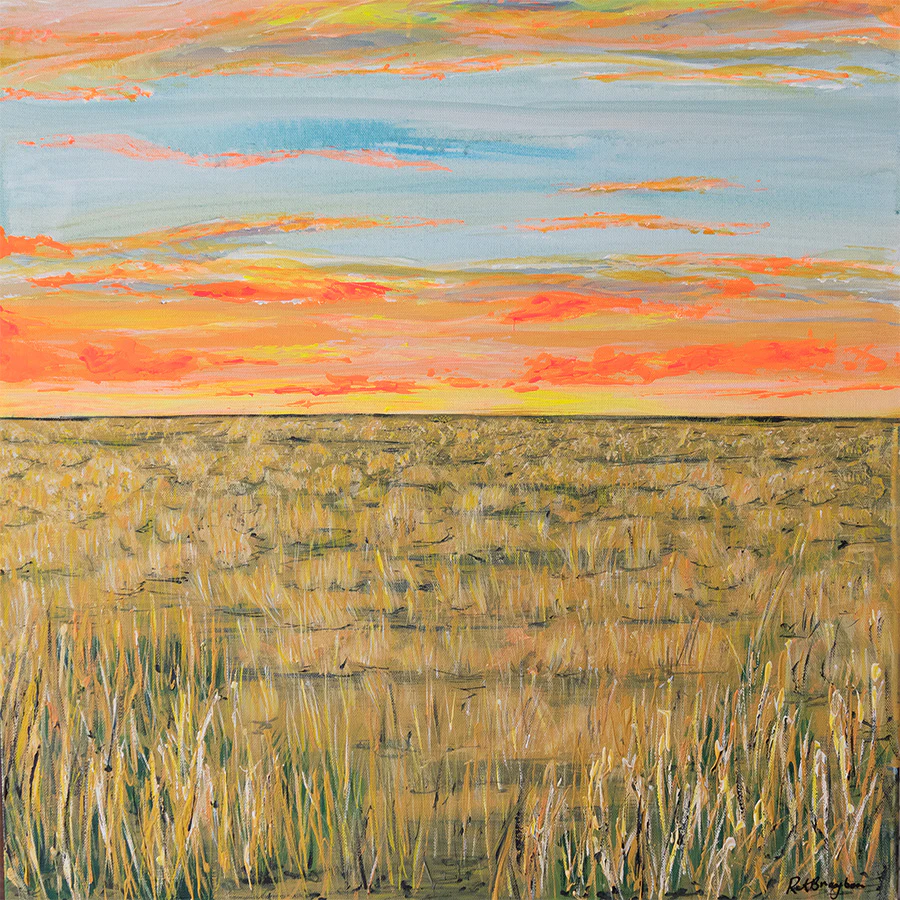 Hay Plains at Sunset