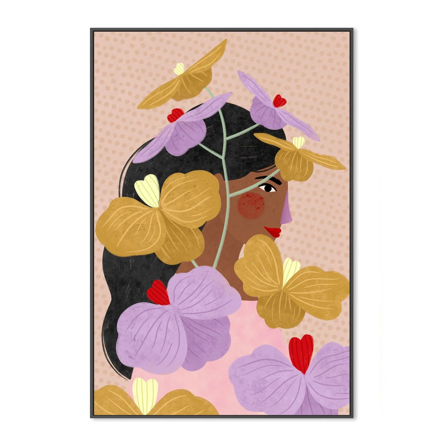 Hidden Behind Yellow Purple Flowers - Image 3