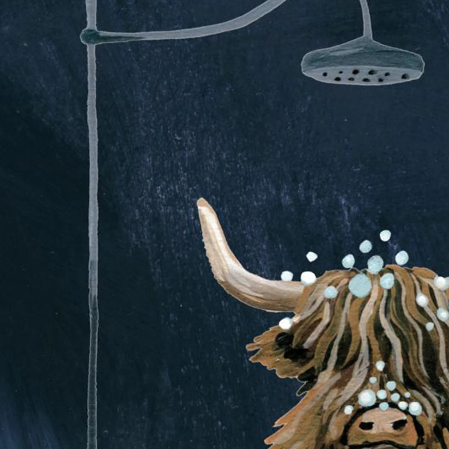 Highland Cow in Tub Texture Dark - Image 10