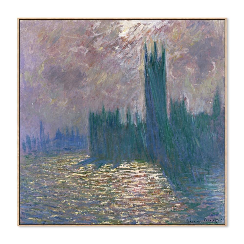 Houses of Parliament Reflection of the Thames 1900 , By Monet - Image 4