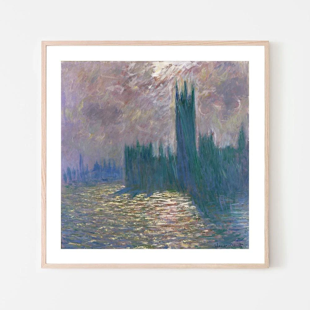 Houses of Parliament Reflection of the Thames 1900 , By Monet - Image 6