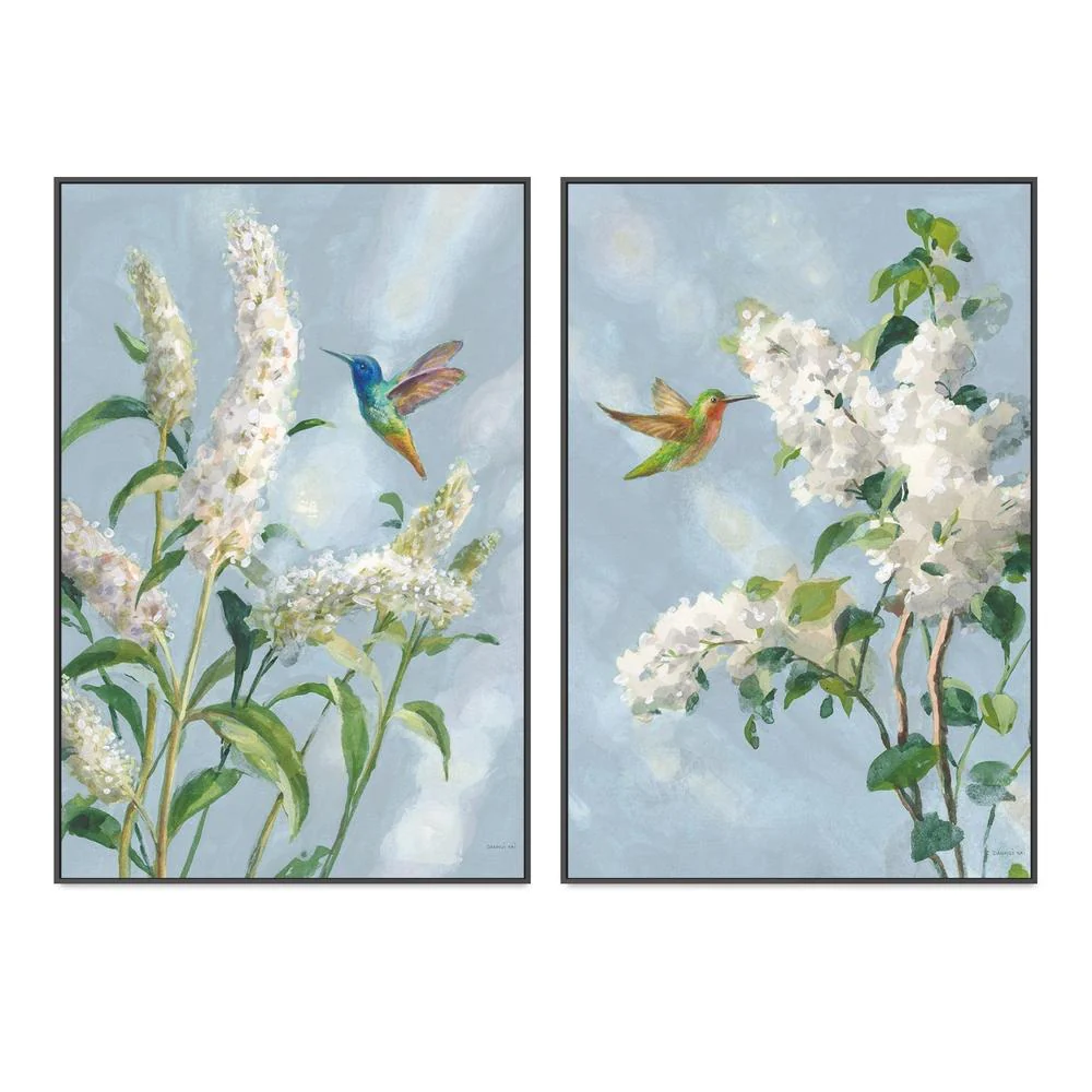 Hummingbird Spring Soft Blue, Set of 2 - Image 3