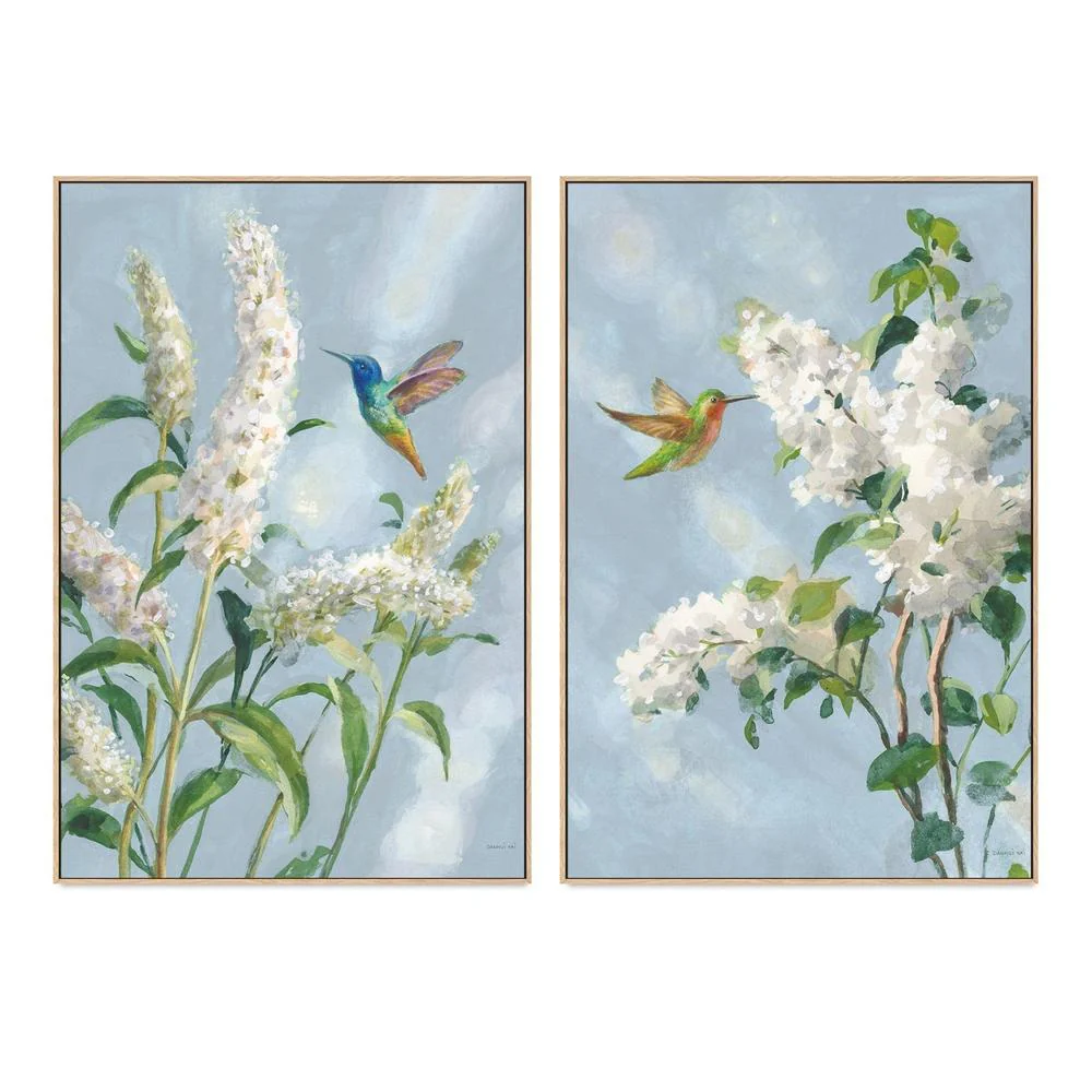 Hummingbird Spring Soft Blue, Set of 2 - Image 4