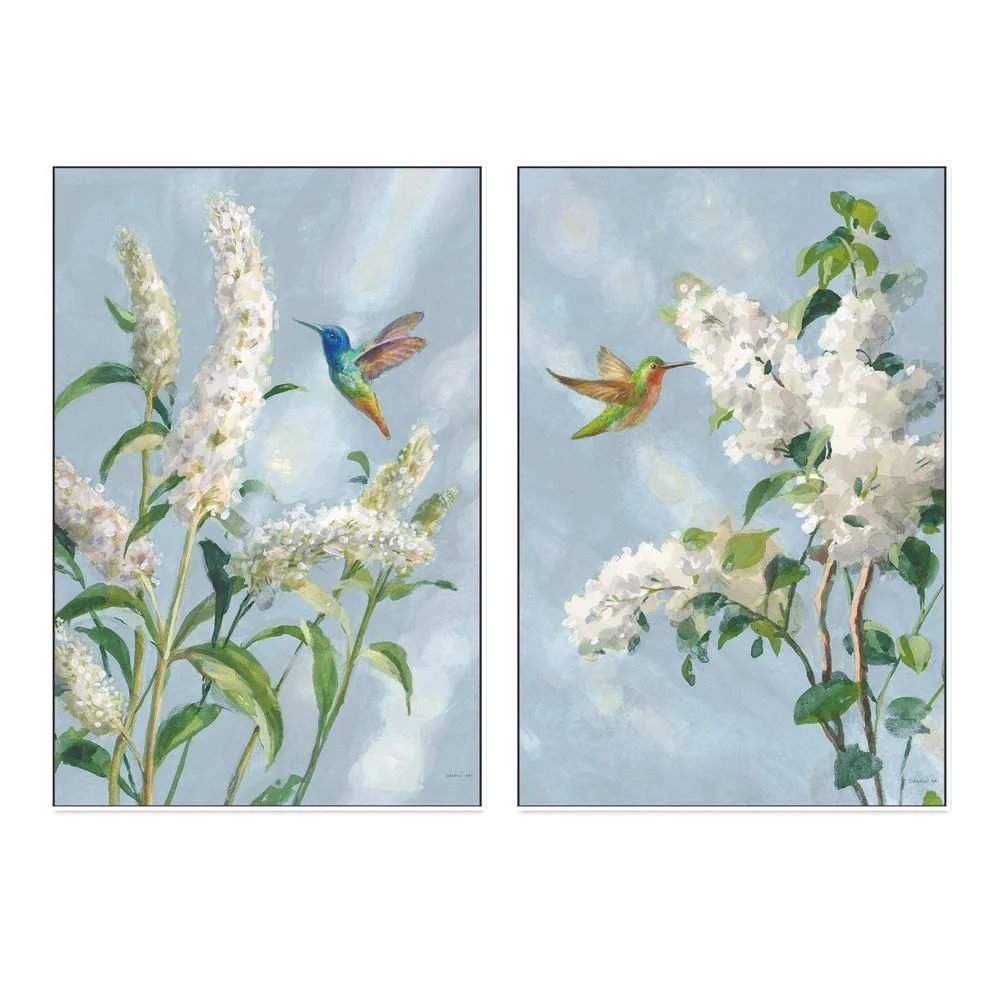 Hummingbird Spring Soft Blue, Set of 2 - Image 5