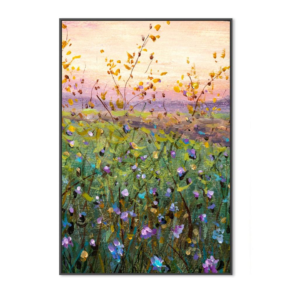 In A Field of Violet Flowers, Hand-Painted Canvas - Image 3