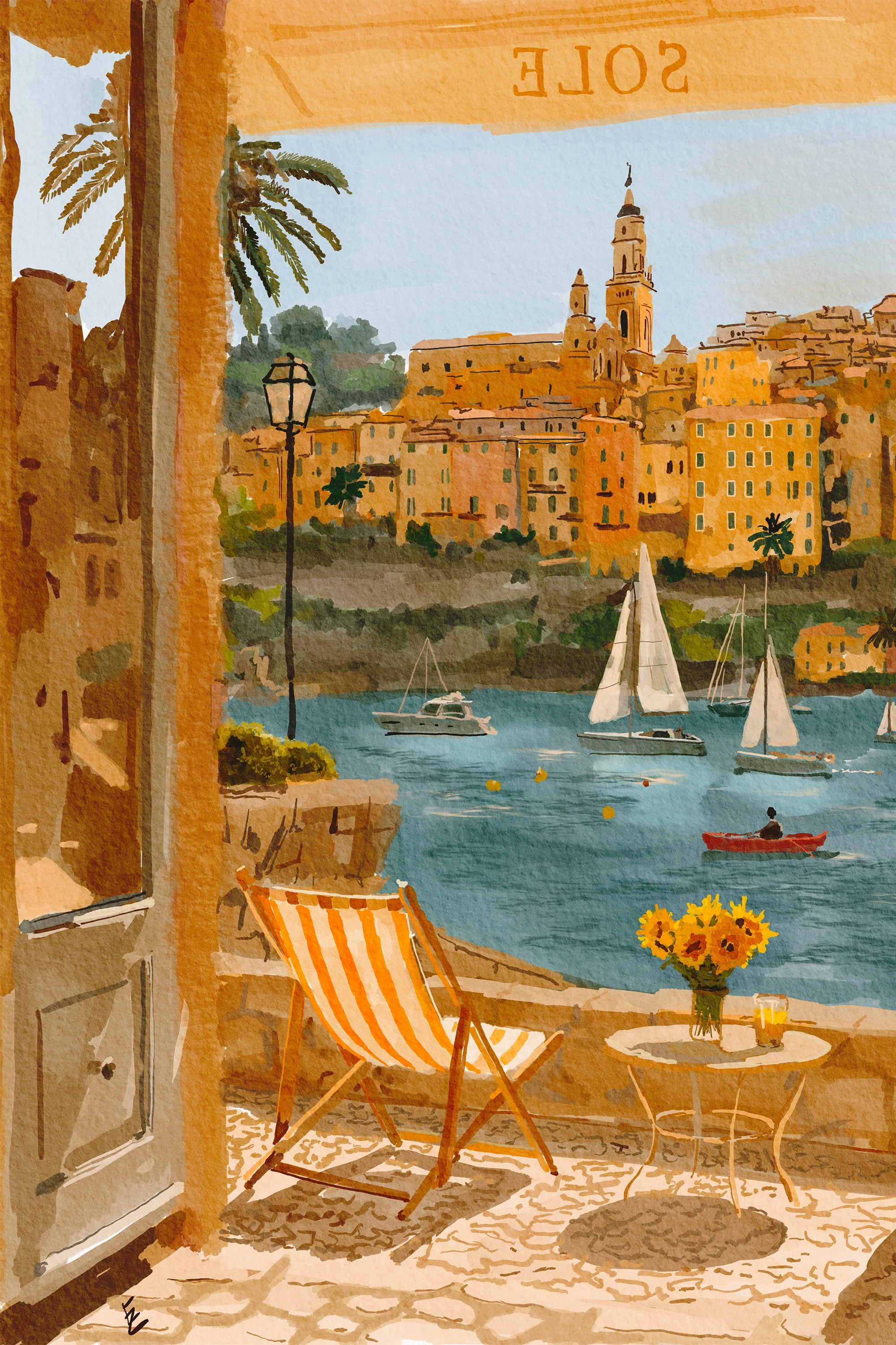 July in menton