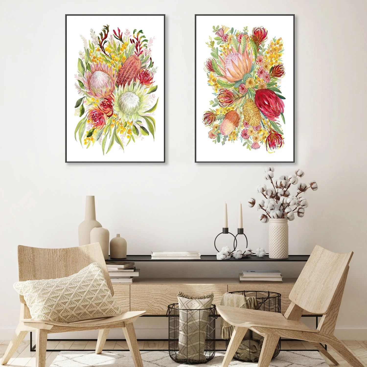 King Protea And Banksia, Style B & D, Set of 2 - Image 2