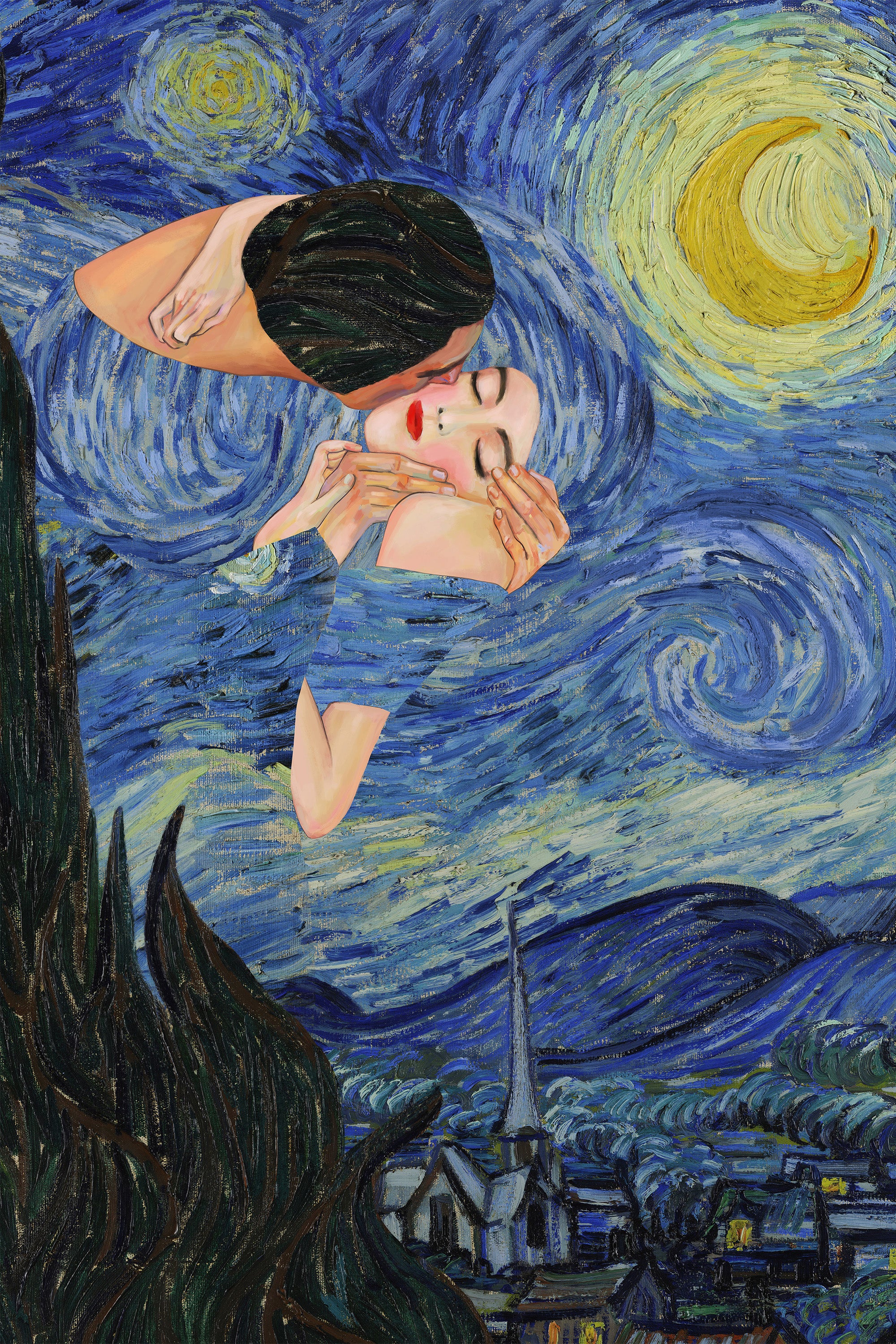 Kiss Under the Starry Night