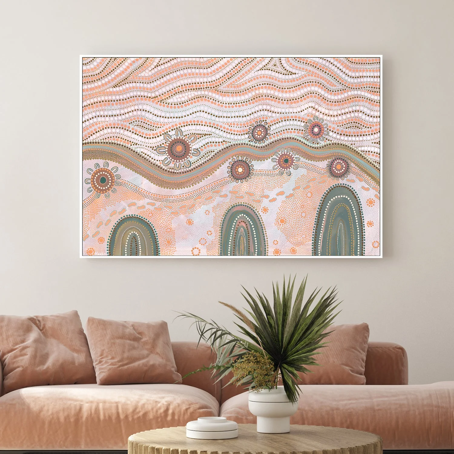 Land And Sky, Pink And Green - Image 2
