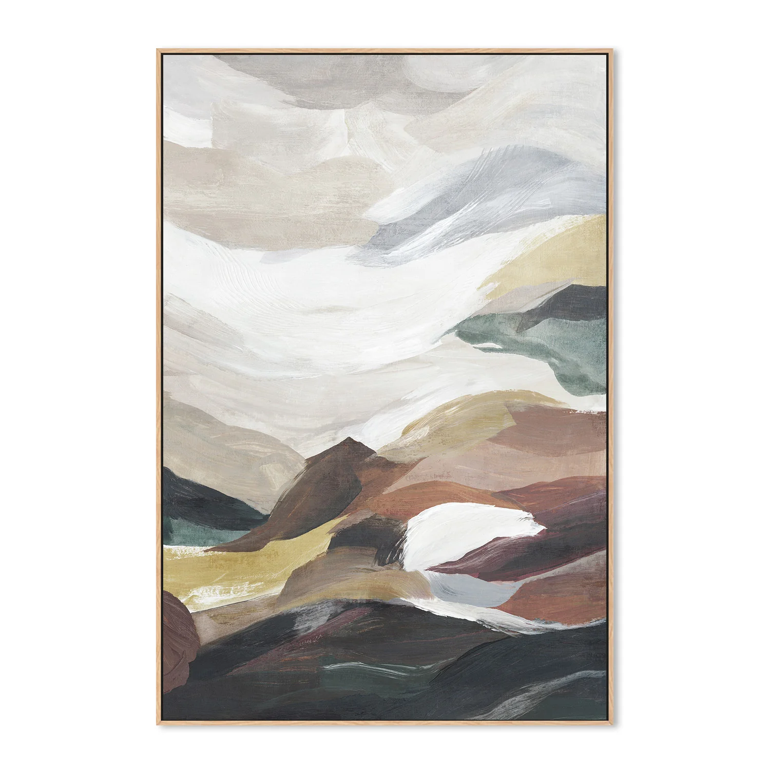 Layered Hills Under Soft Clouds - Image 4