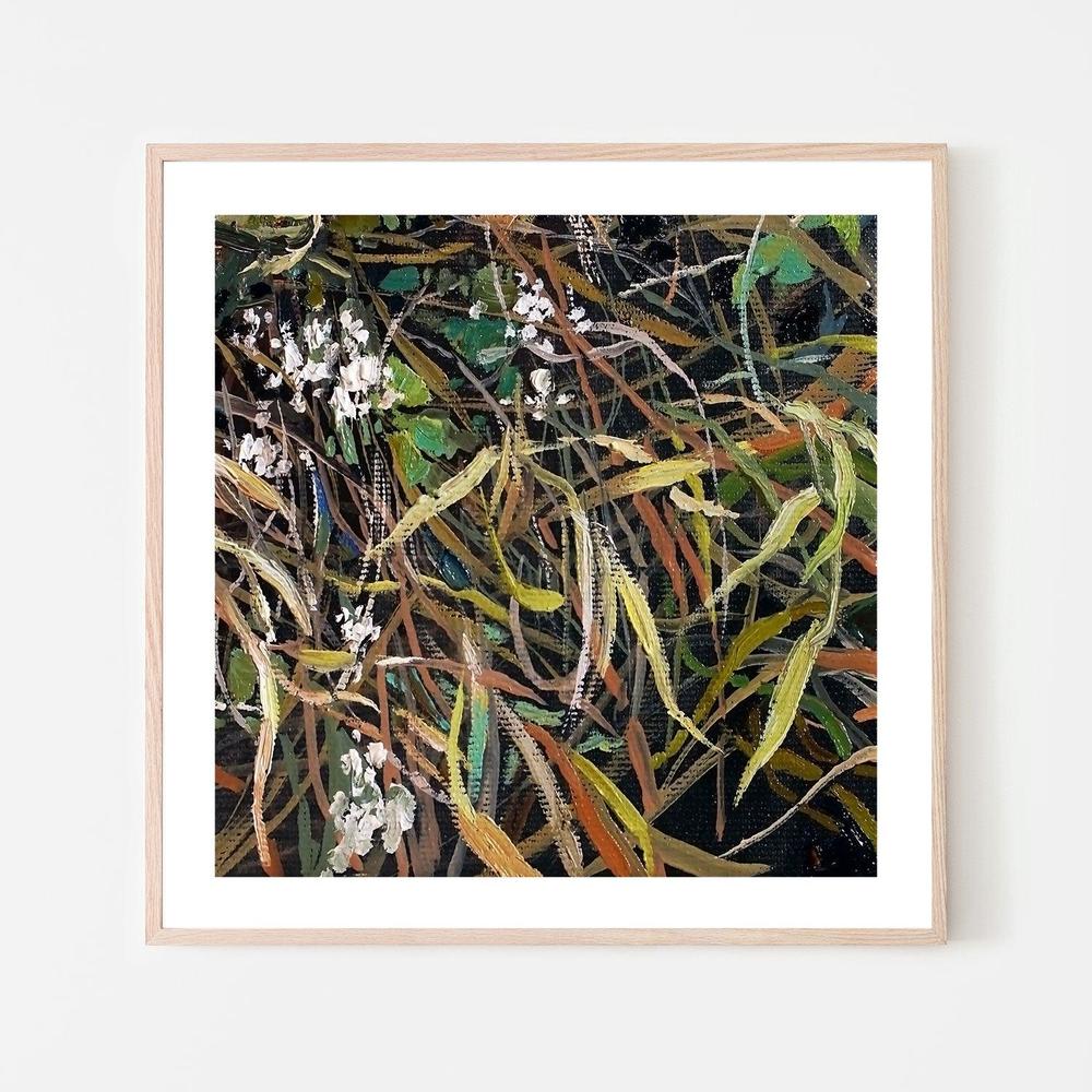 Leaves and Flowers , Hand-painted Canvas - Image 6