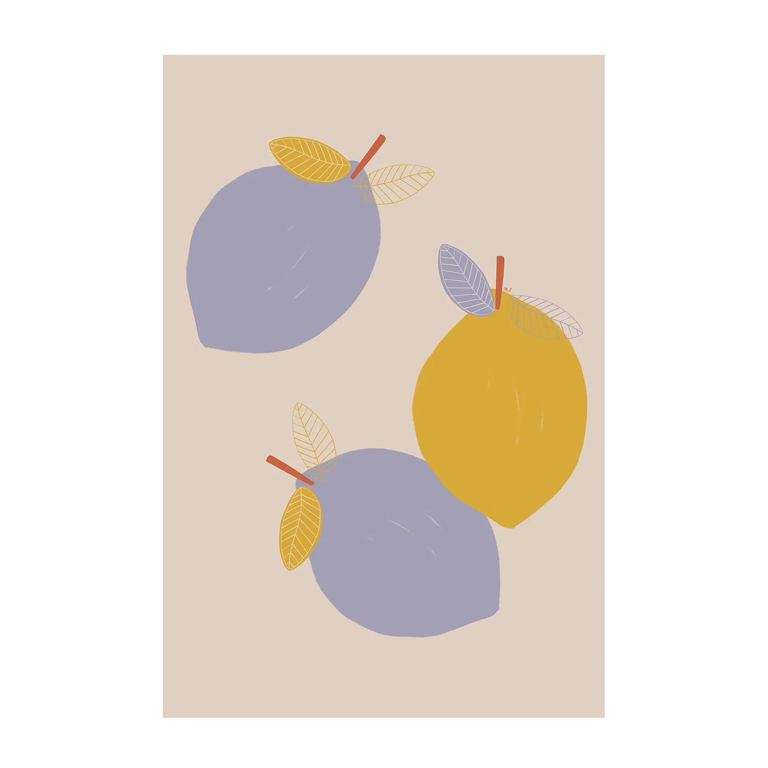 Lemons and pear, Set Of 2 - Image 7