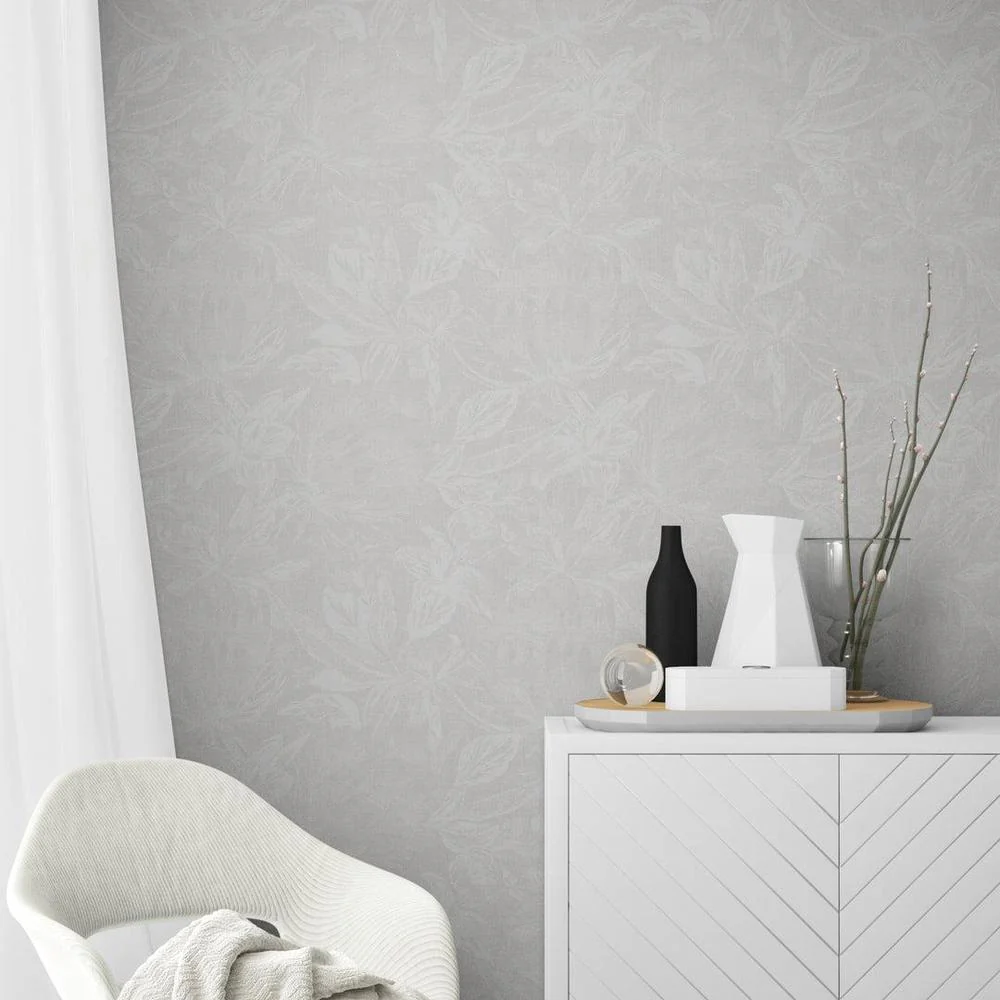 Linen Leaves Wallpaper - Image 2