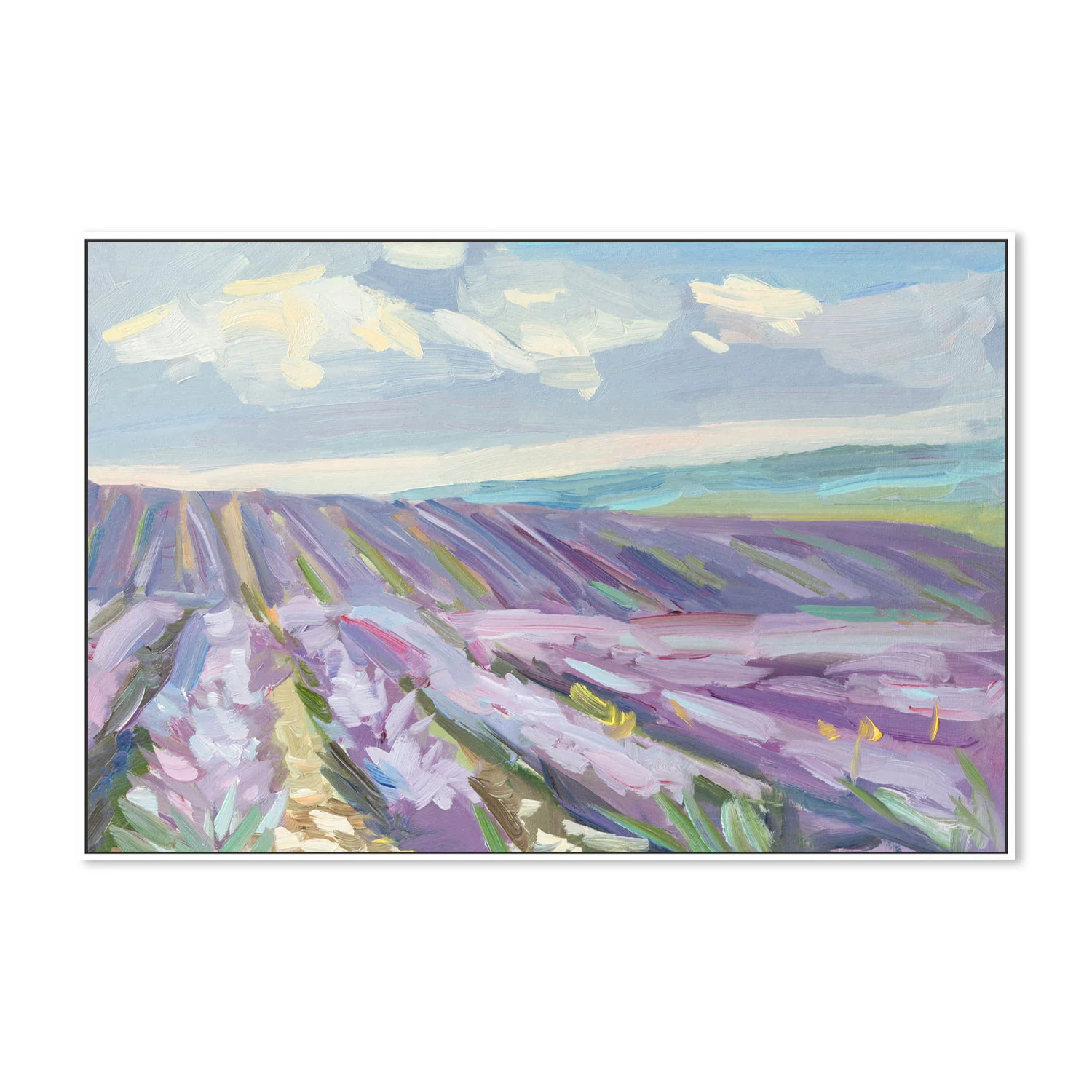 Long Lavender Field , Hand-painted Canvas - Image 5