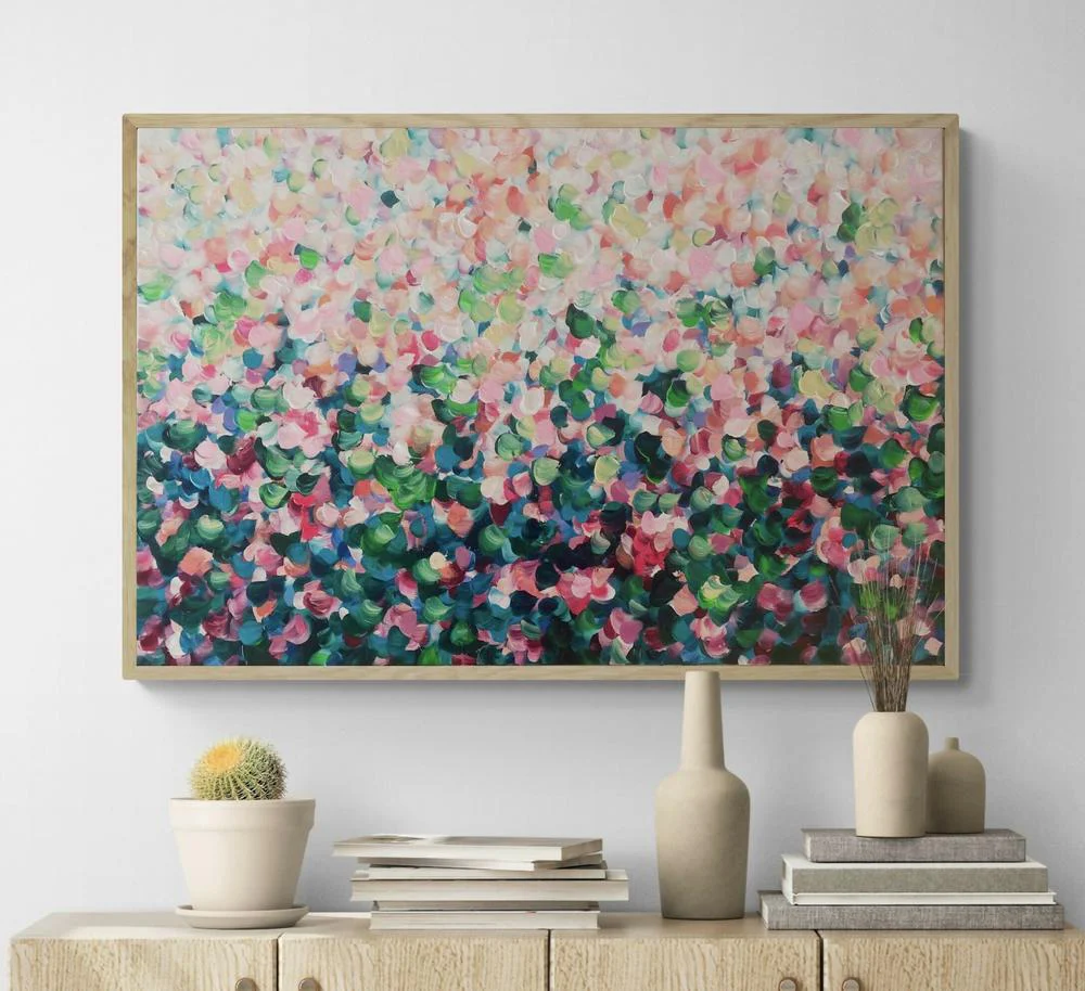 Love Blooms, Original Hand-Painted Canvas By Katherine Spiller