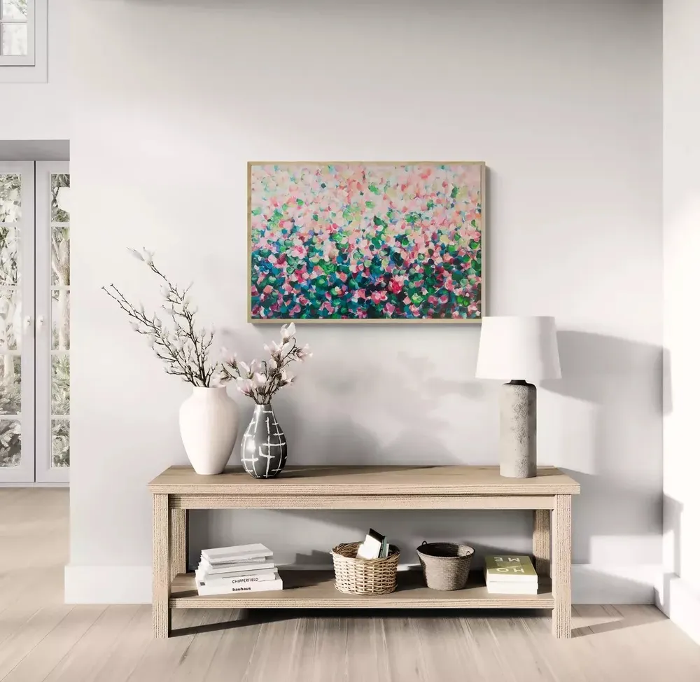 Love Blooms, Original Hand-Painted Canvas By Katherine Spiller - Image 2