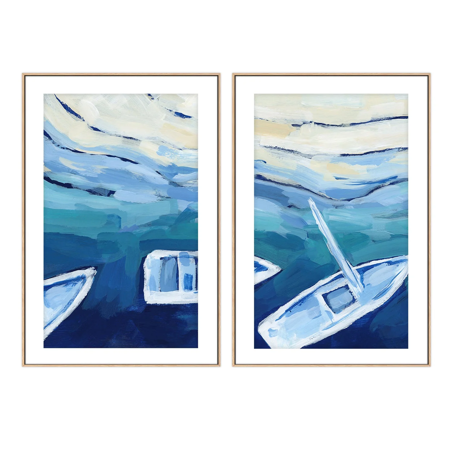 Mediterranean Sailboat , Style A & B , Set Of 2 - Image 6