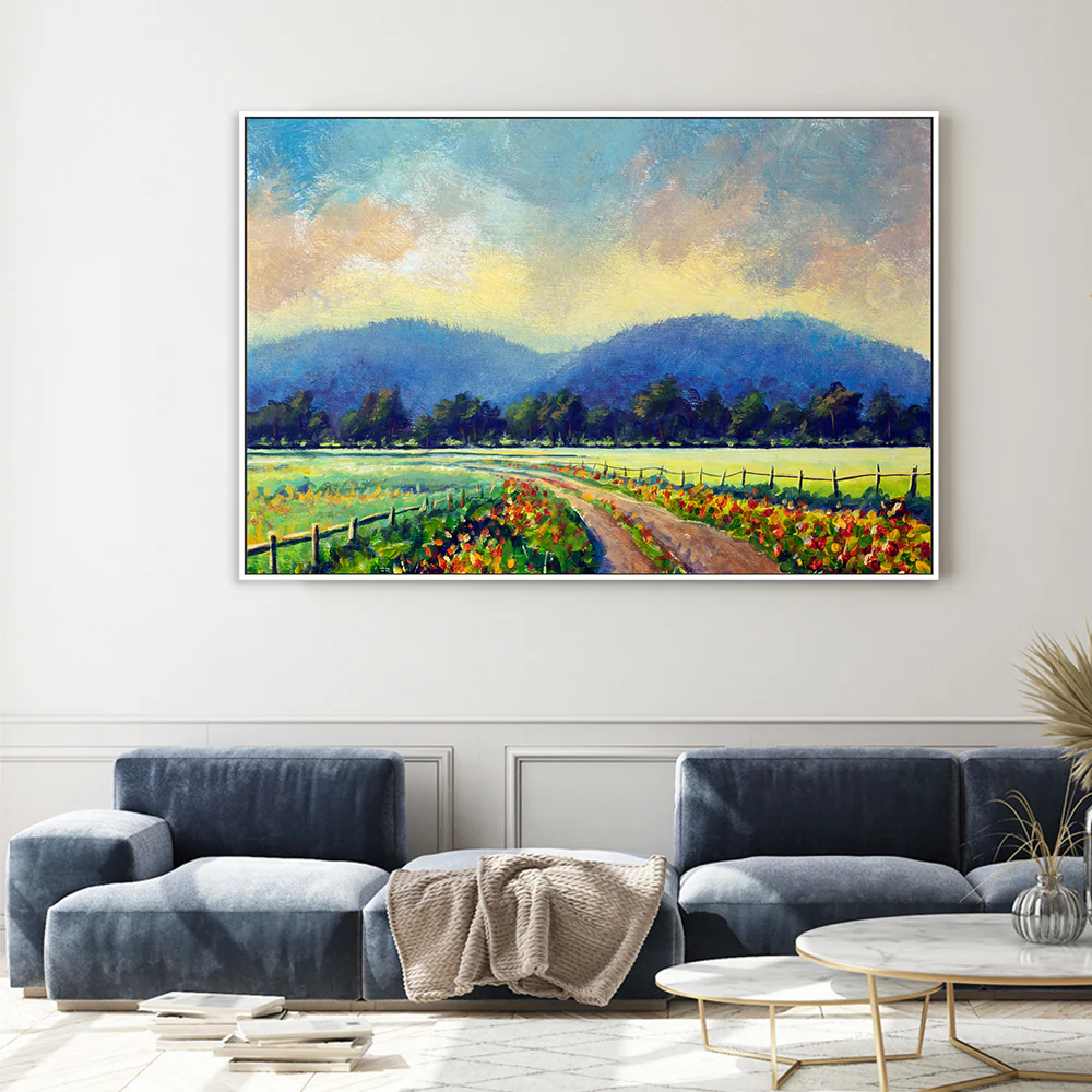 Meet Me In The Meadow, Hand-Painted Canvas - Image 7