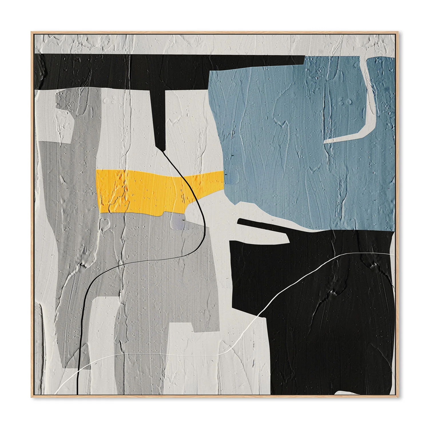Minimal Geometric, Style A , Hand-Painted Canvas - Image 4