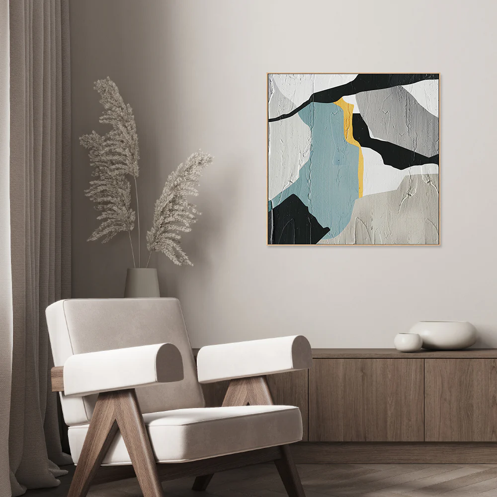 Minimal Geometric, Style B , Hand-Painted Canvas - Image 7
