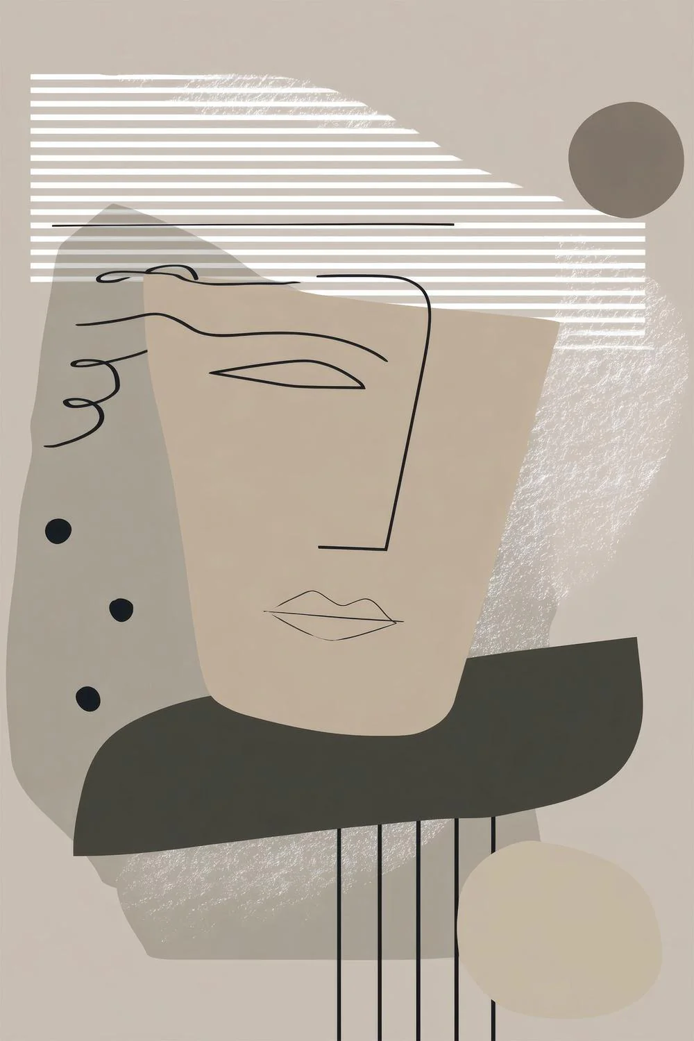 Minimalist Abstract Face