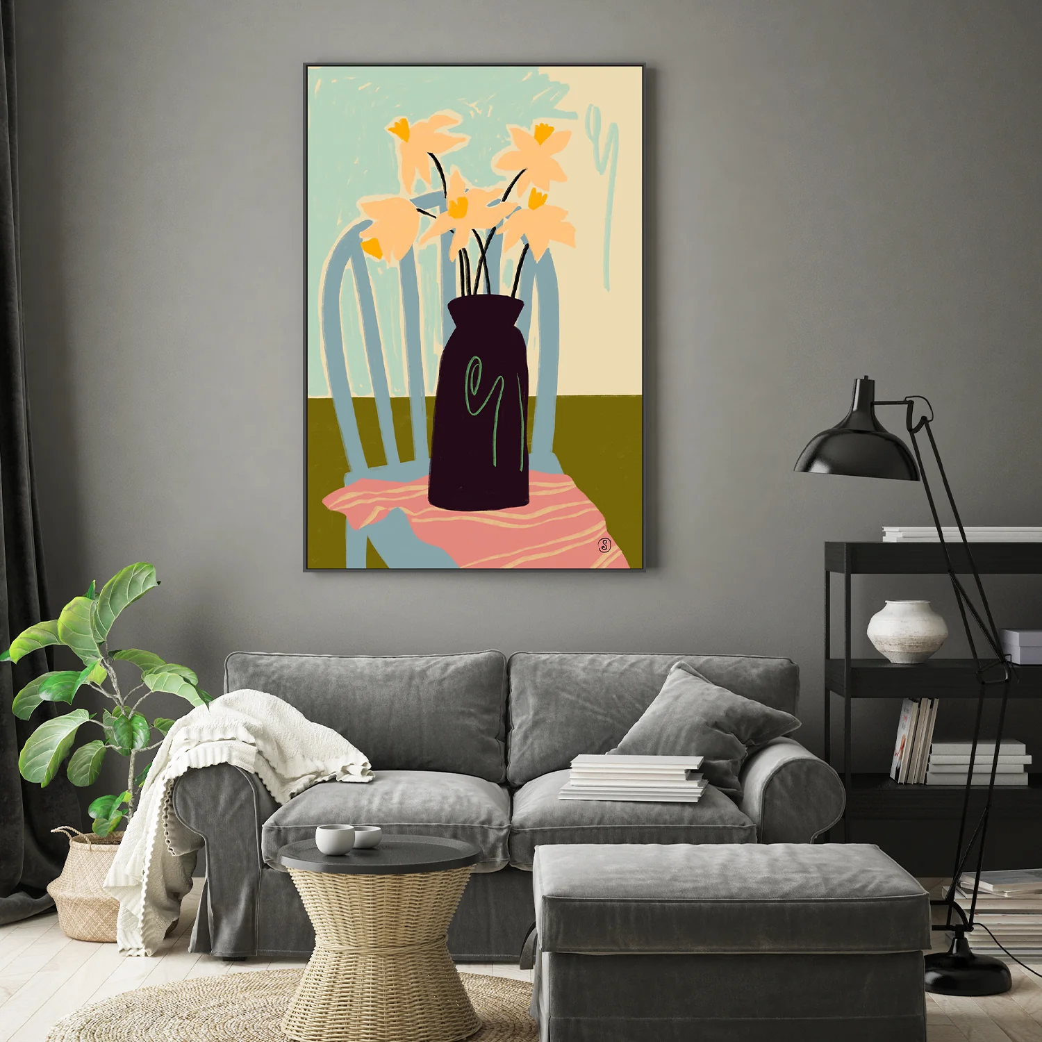 Minimalist Still Life With Flowers - Image 7