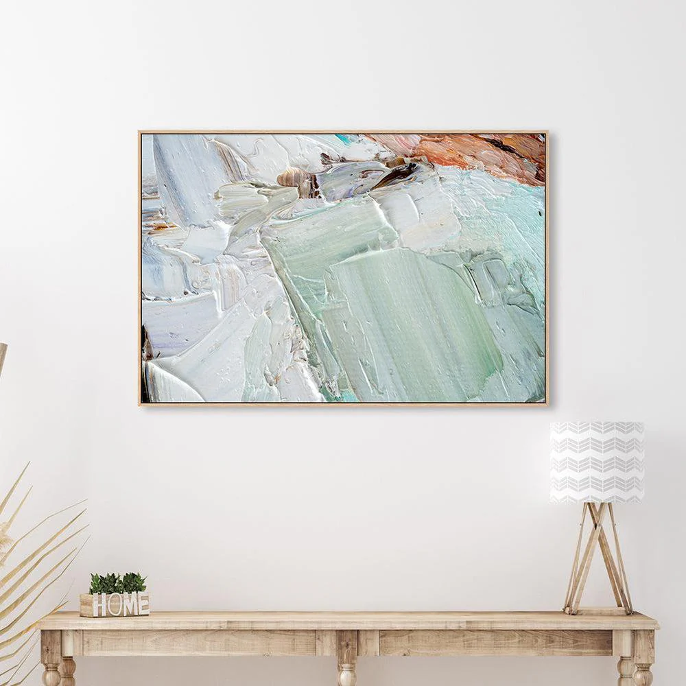 Mint Abstract , Hand-painted Canvas - Image 2