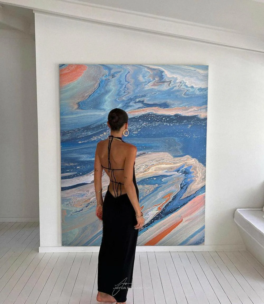 MOONSTONE, Original Hand-Painted Canvas , By Jayda Koludrovic - Image 2