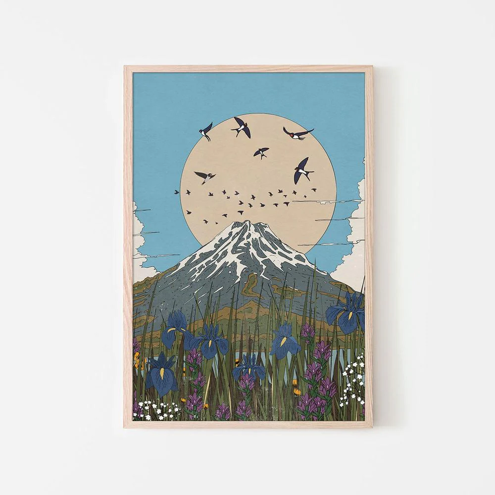 Mount Fuji Swallows Irises - Image 6