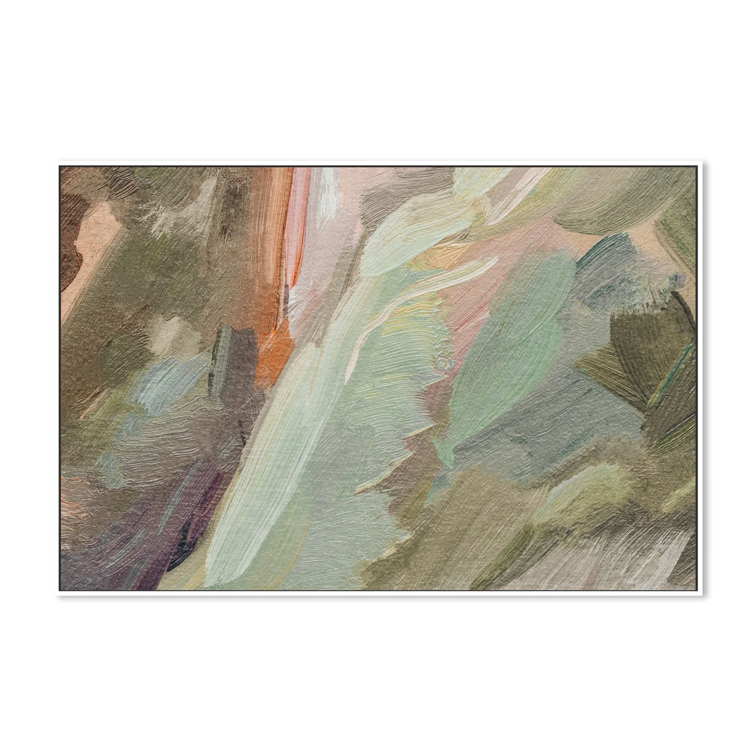 Muted Coloured Abstract , Hand-painted Canvas - Image 5