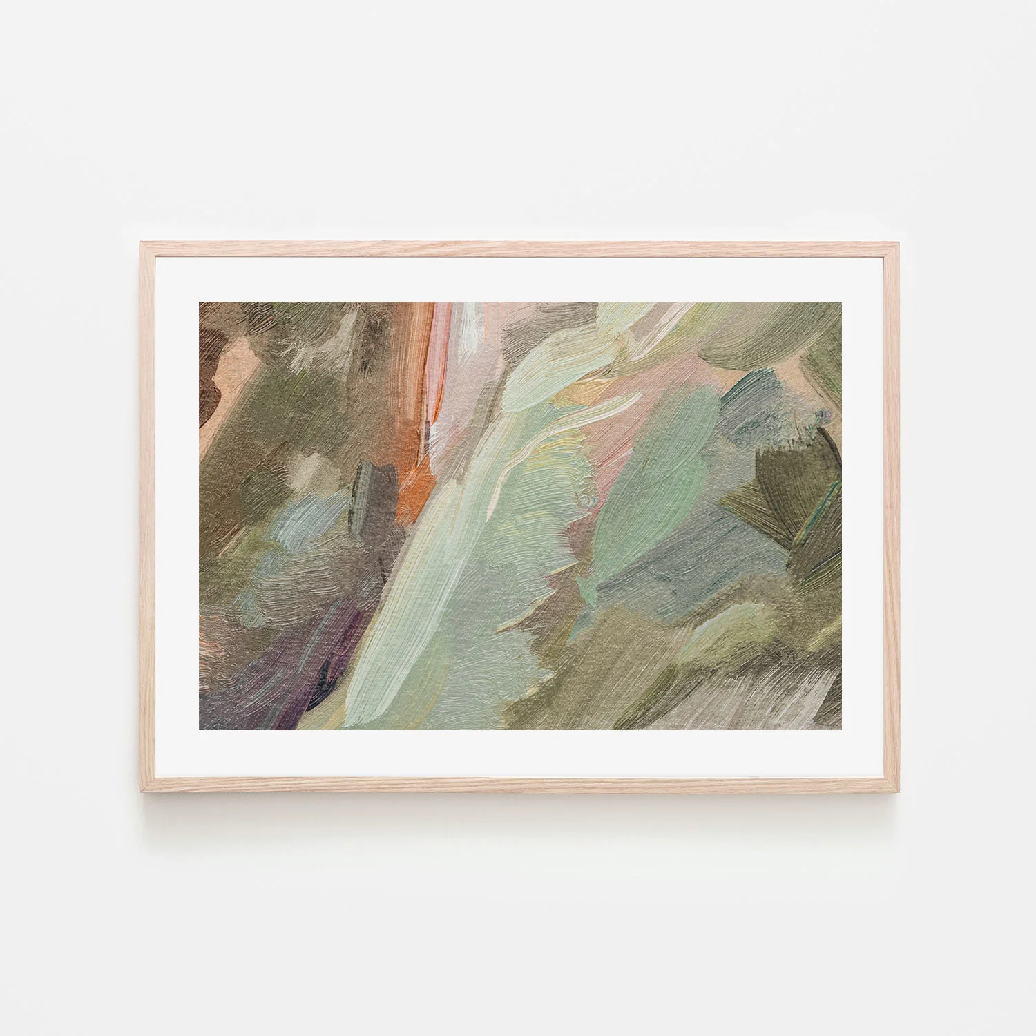 Muted Coloured Abstract , Hand-painted Canvas - Image 6