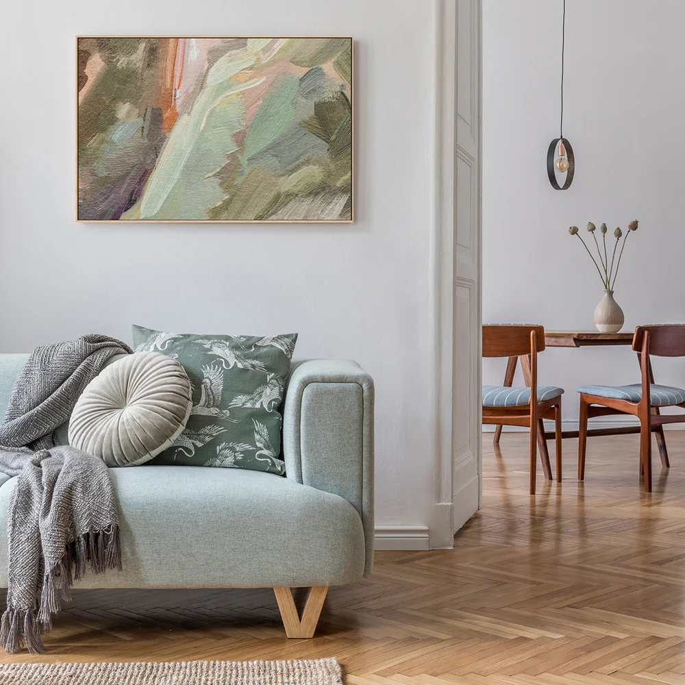 Muted Coloured Abstract , Hand-painted Canvas - Image 7