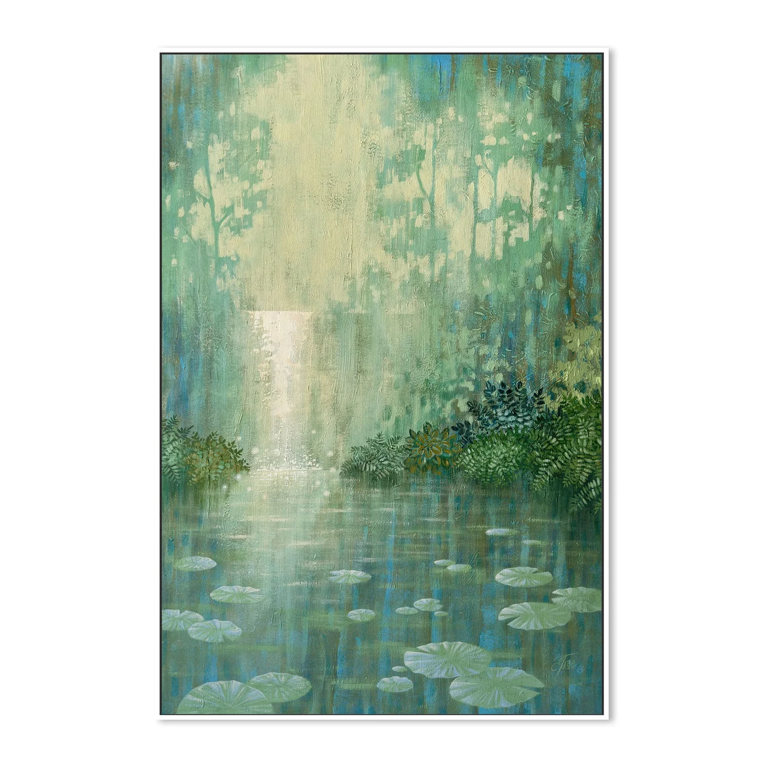 Mysterious Waterfall And Water Lily Pond - Image 5