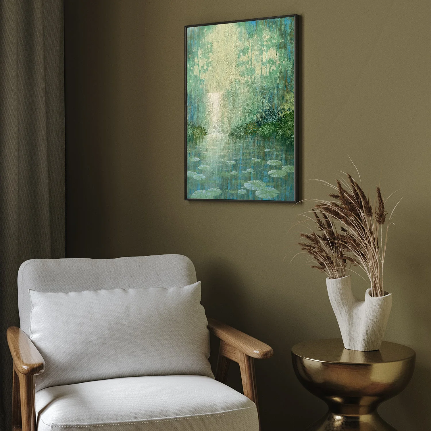 Mysterious Waterfall And Water Lily Pond - Image 7