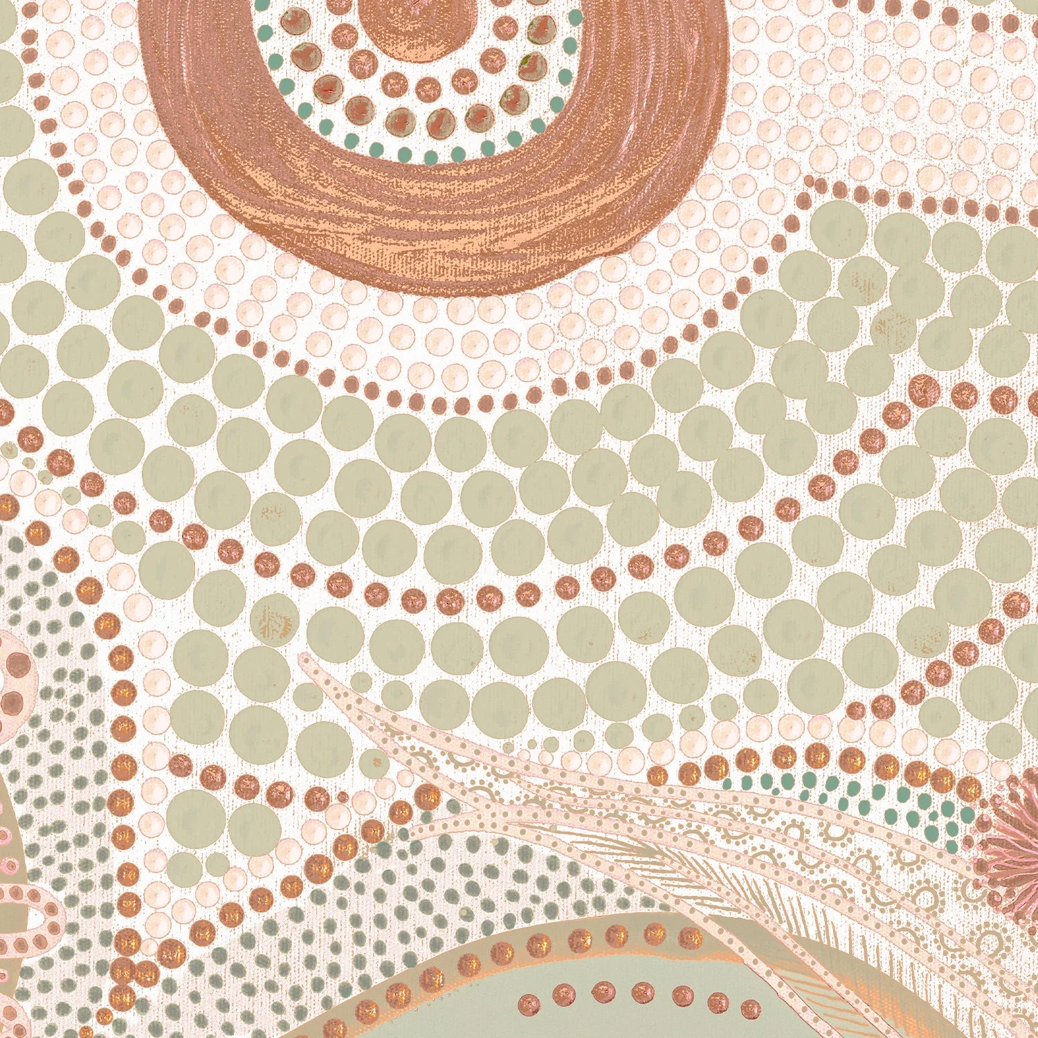 Native Journey, Pastel Green And Pink - Image 8