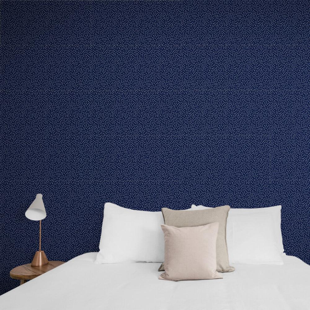 Navy And White Dots  Wallpaper - Image 4
