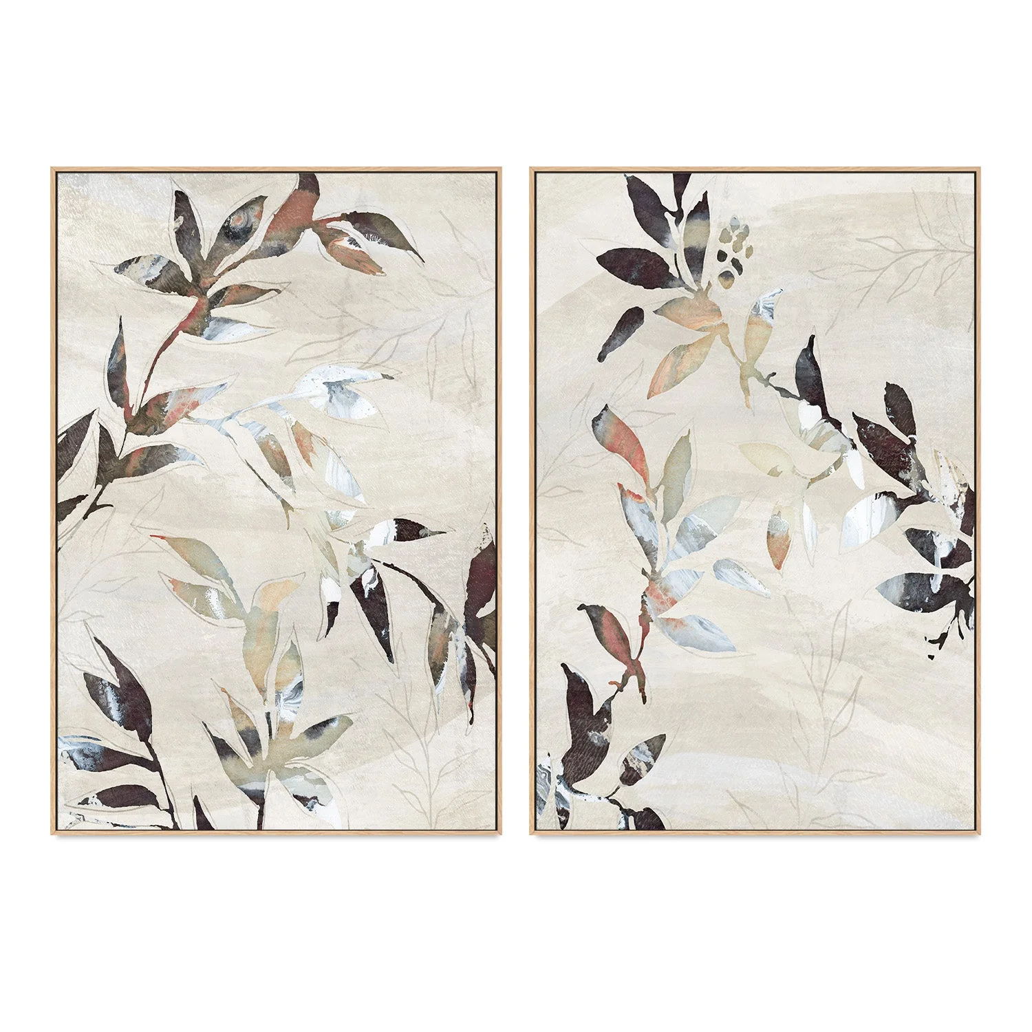 Neutral Botanical, Style E & F, Set of 2 - Image 4