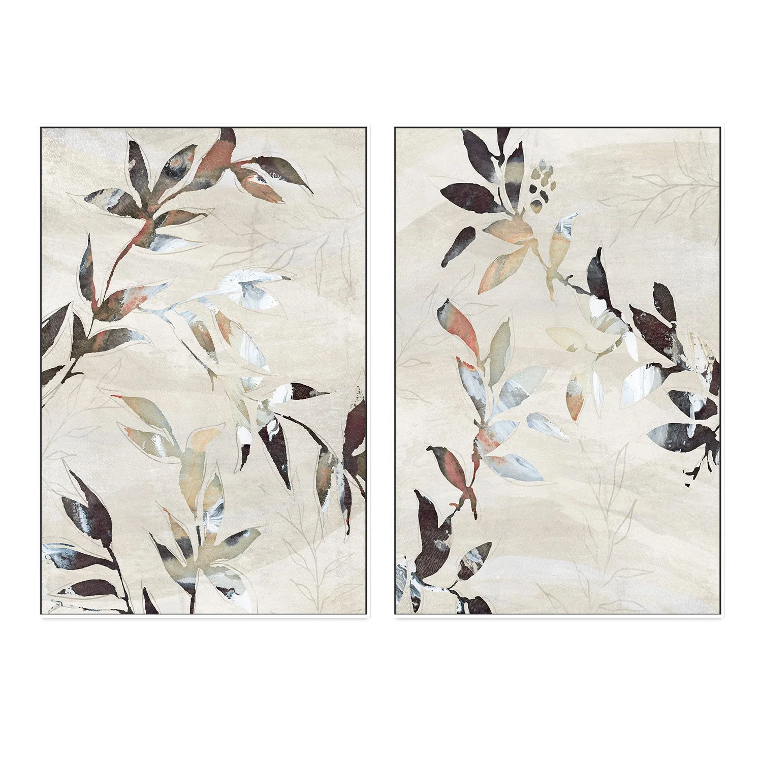 Neutral Botanical, Style E & F, Set of 2 - Image 5