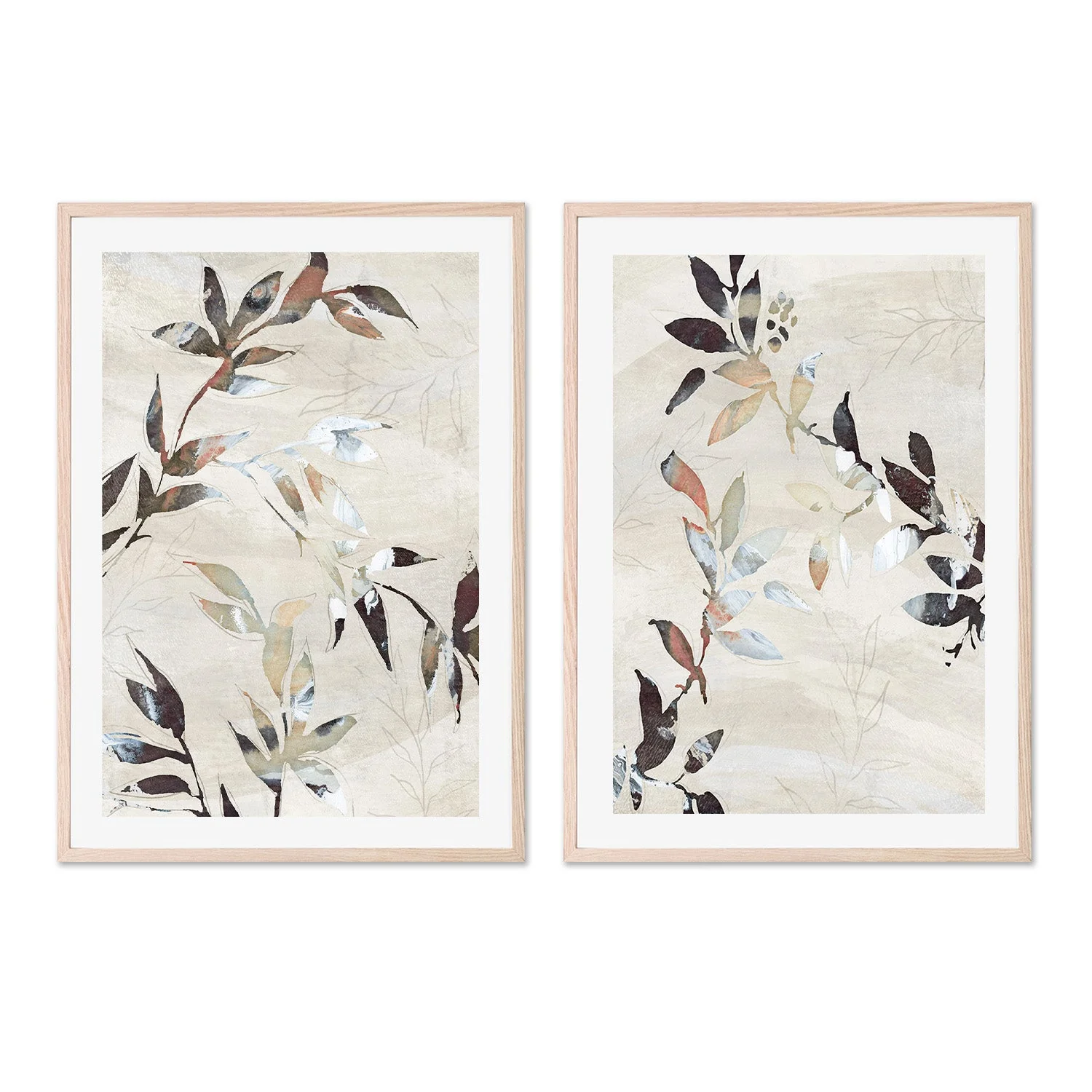 Neutral Botanical, Style E & F, Set of 2 - Image 6
