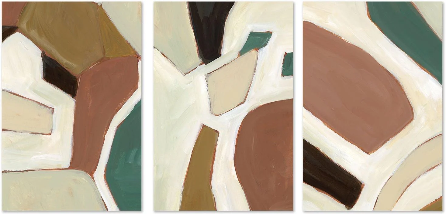 Neutral Geometry, Style A, B & C, Set Of 3