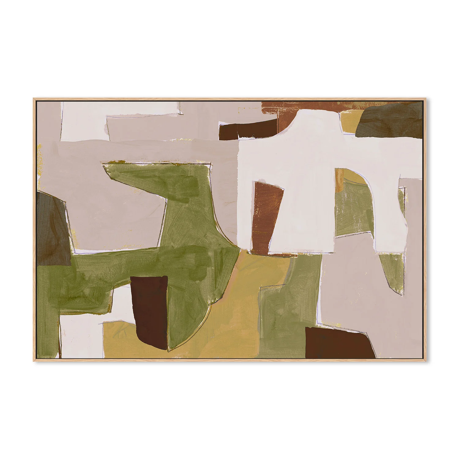 New Jigsaw, Dusty Pink and Warm Green - Image 4
