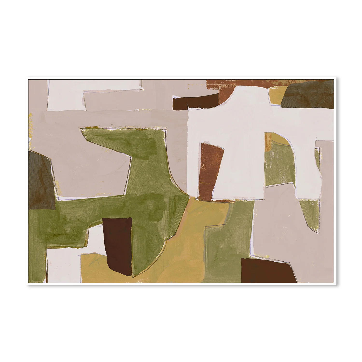 New Jigsaw, Dusty Pink and Warm Green - Image 5