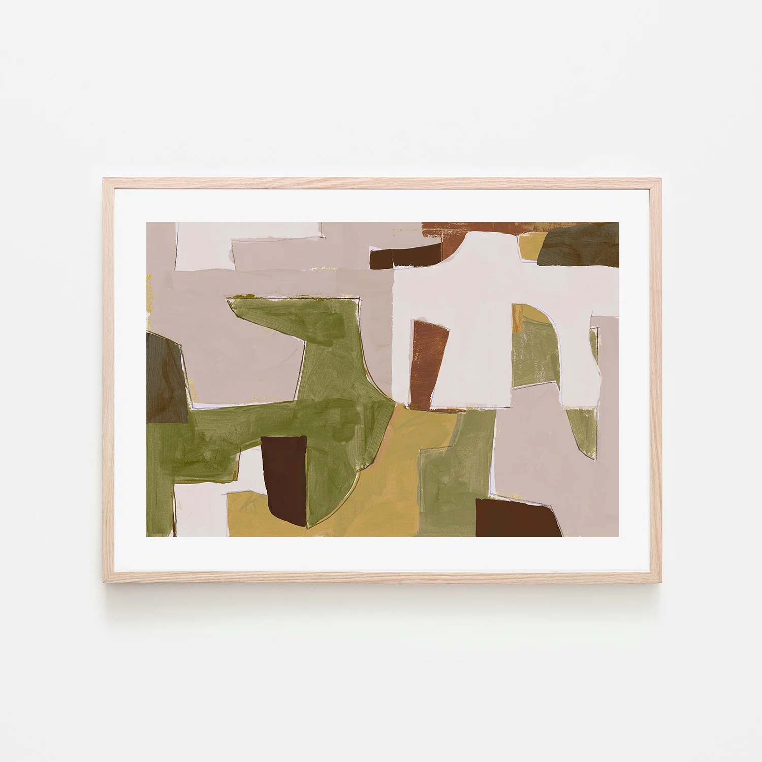 New Jigsaw, Dusty Pink and Warm Green - Image 6