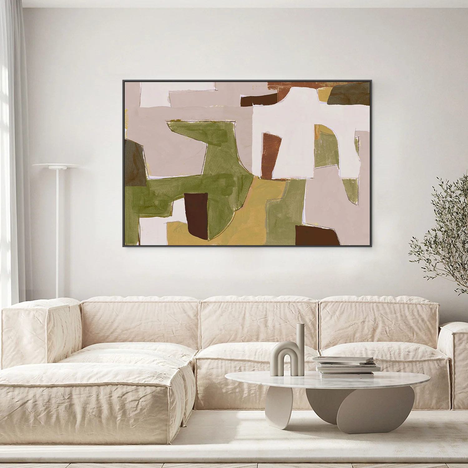 New Jigsaw, Dusty Pink and Warm Green - Image 7