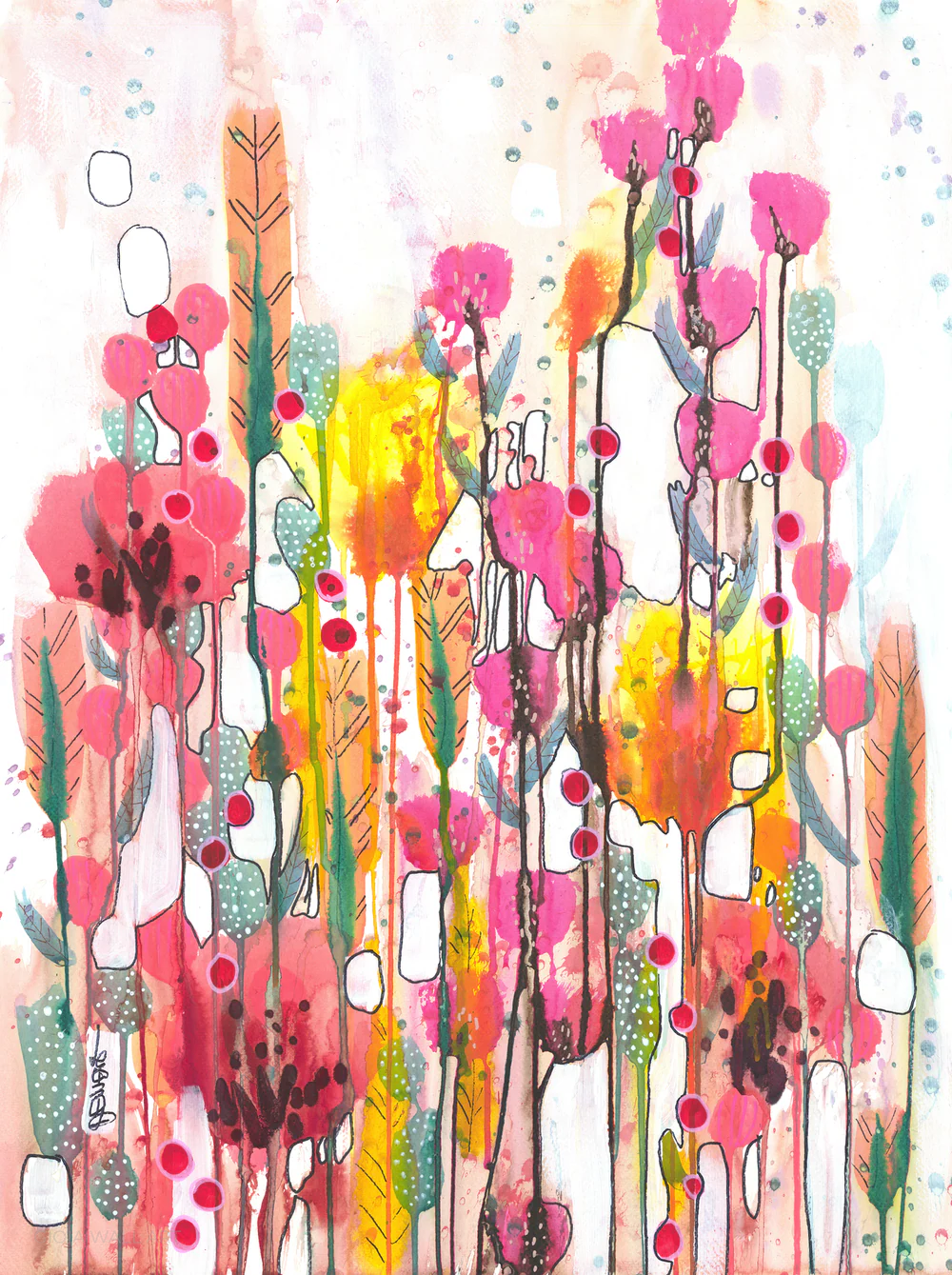 Nouveau Diptyque II (Fields Of Joy), Original Artwork By Sylvie Demers - Image 2
