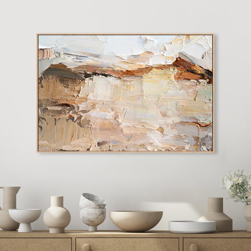 Nude and White Landscape , Hand-painted Canvas - Image 2